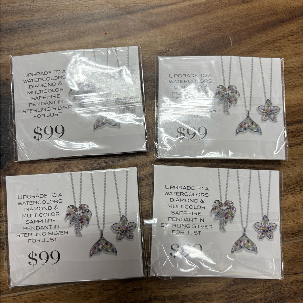 Lot of 4 Effy seahorse necklaces, silver tone,  New in packaging - Picture 2 of 3